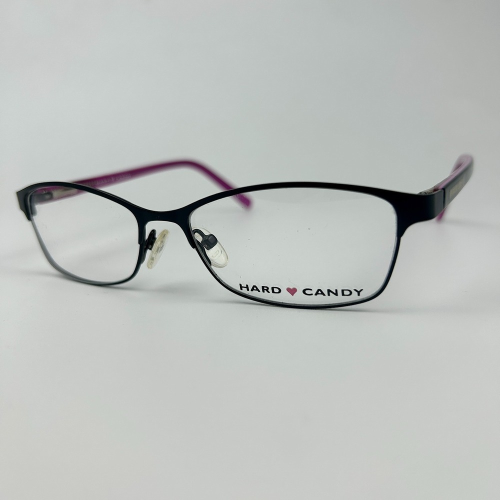 Hard Candy HC22 MBLK Women Eyeglasses Frame Black Plastic Full Rim 52-15-140 mm